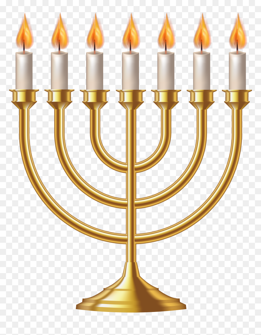 Candlestick Png Clip Art, Transparent Png - menorah png
