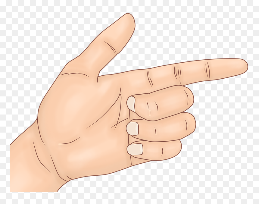 Işaret Eden El Çizimi, HD Png Download - hand pointing png
