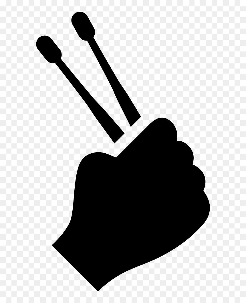 Hand Holding Up Drumsticks - Hand Holding Drumstick Svg, HD Png Download - hand holding png