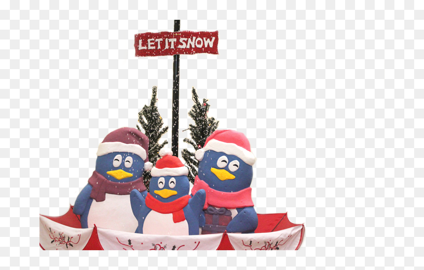 The Penguin Snowing Christmas Tree - Christmas, HD Png Download - snowing png