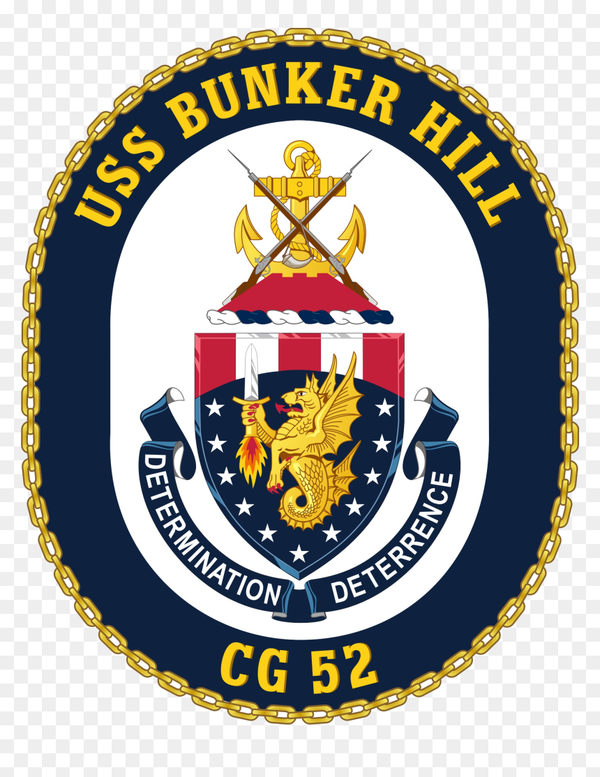 Uss Bunker Hill Cg-52 Crest - Battle Of Bunker Hill Logo, HD Png Download - hill png