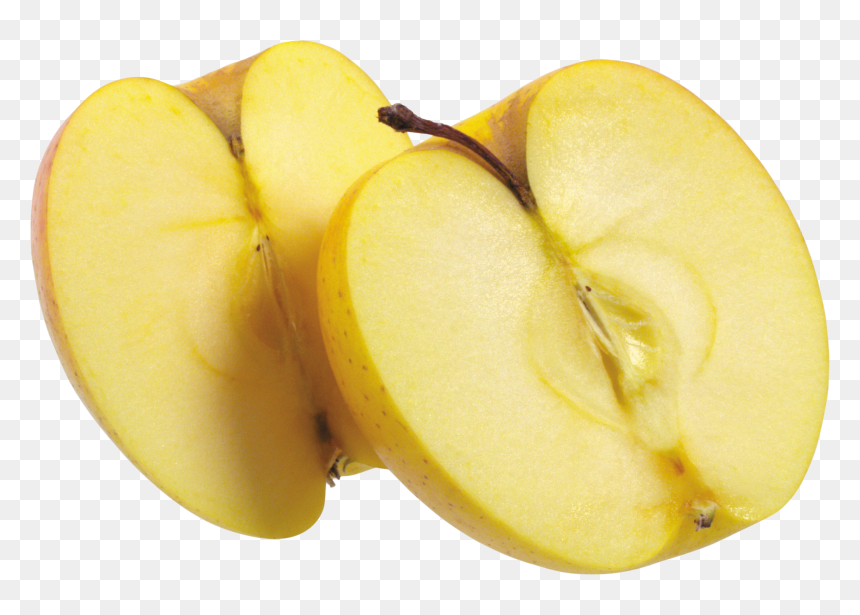 Download For Free Apple In Png - Cut Yellow Apple, Transparent Png - apple.png