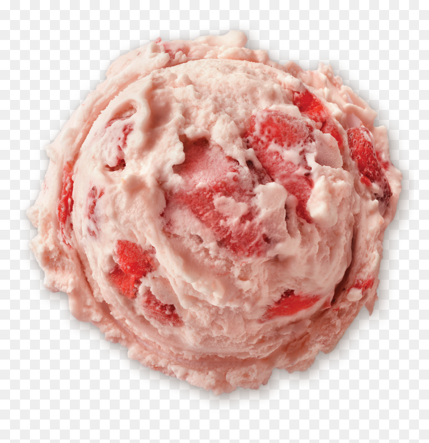 Natural Strawberry • Homemade Brand Ice Cream - Strawberry Ice Cream Png, Transparent Png - ice cream scoop png