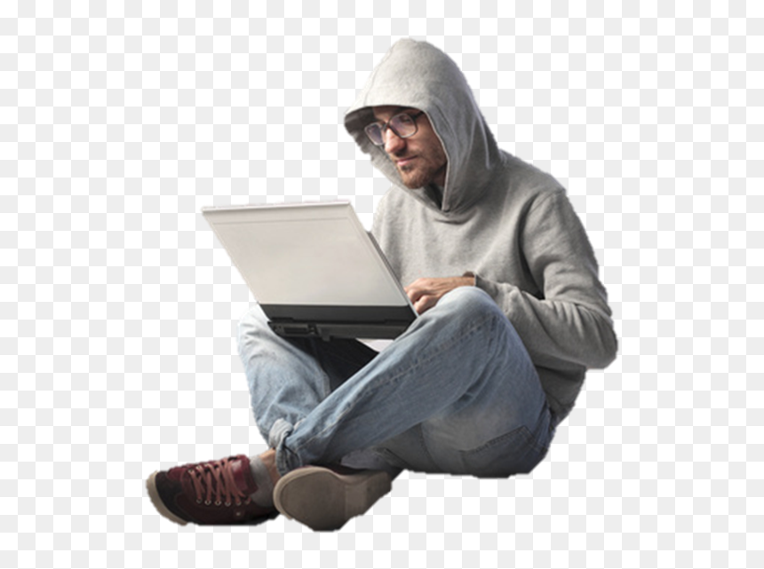 Hacker Png - Hacker Sitting Png, Transparent Png - hacker png