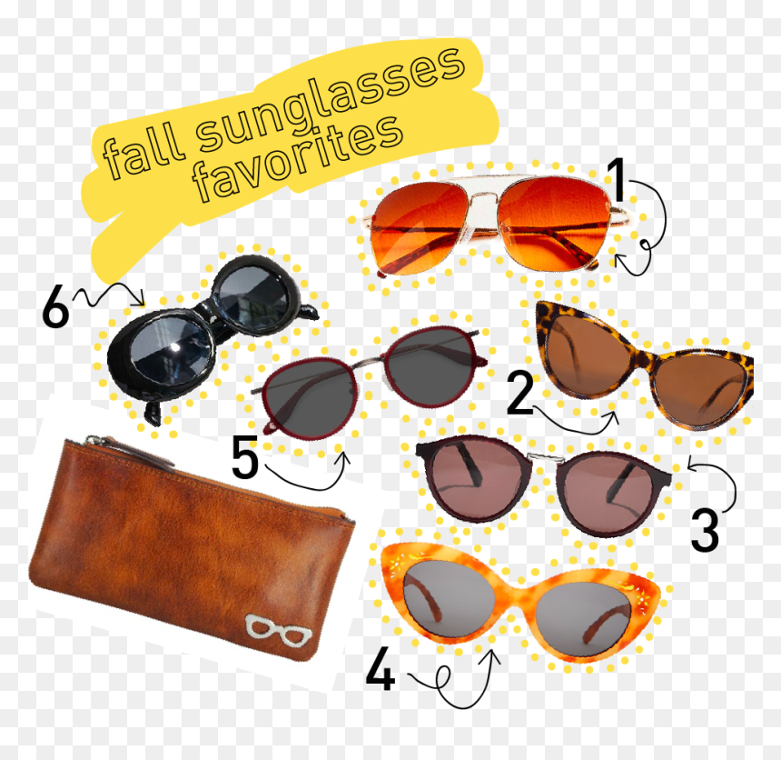 Aviator Sunglass , Png Download - Orange, Transparent Png - sunglass png