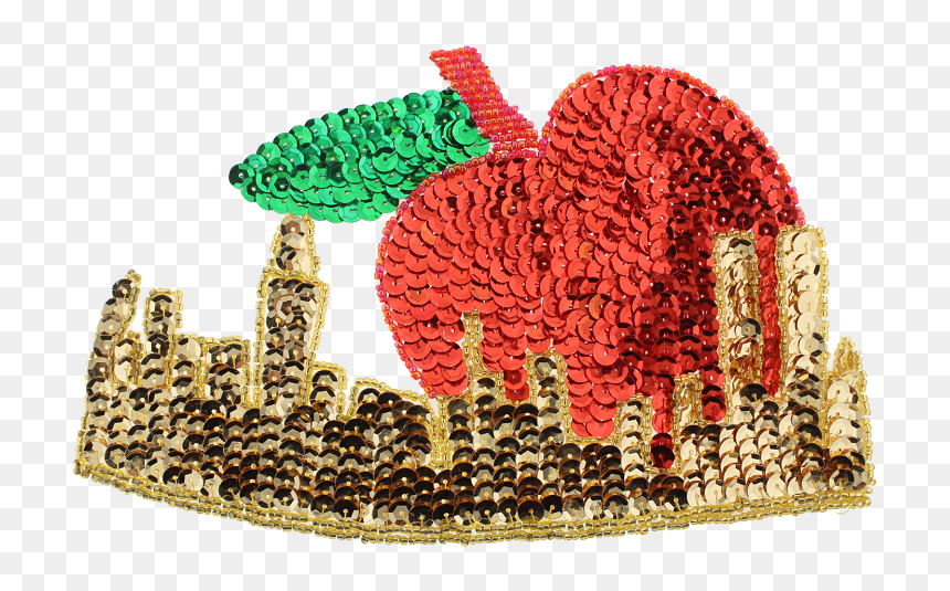 Big Apple Beaded & Sequin Applique - Art, HD Png Download - new york skyline png