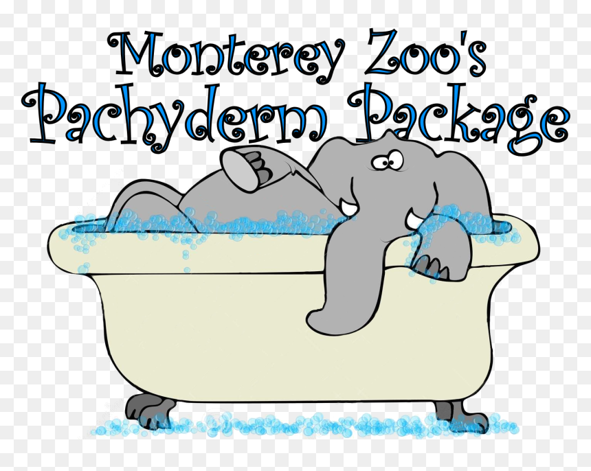 Pachyderm Package Logo - Elephant In Bathtub, HD Png Download - bathtub png