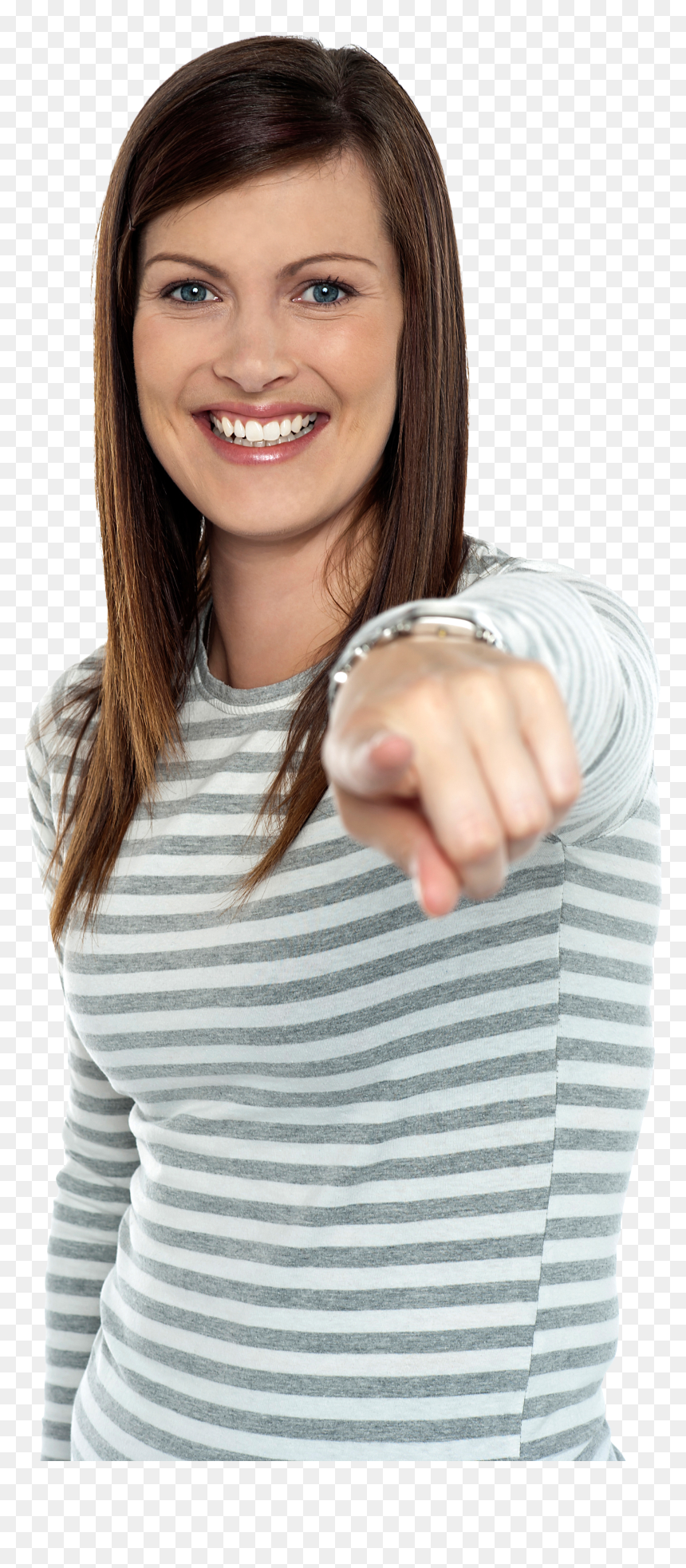 Women Pointing Front Royalty-free Png Image - Finger Pointing At You Png, Transparent Png - hand pointing png