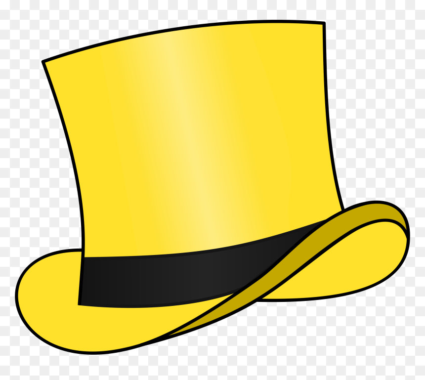 Top Hat Yellow Clip Arts - De Bono Yellow Hat, HD Png Download - tophat png