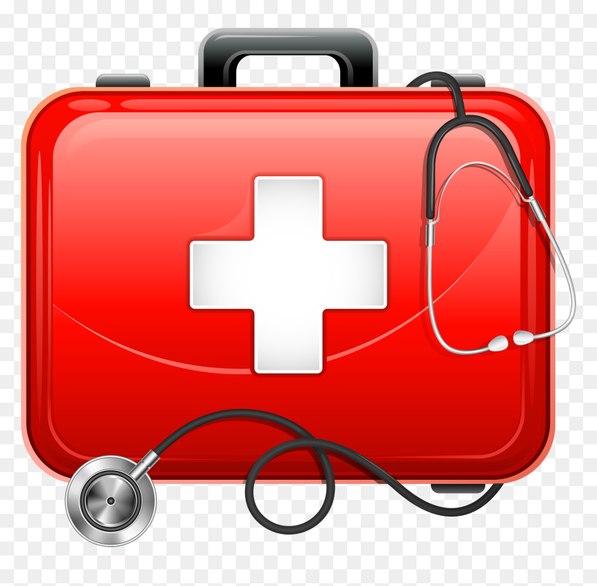 Medical Bag And Stethoscope Png Clipart - First Aid Clipart Png, Transparent Png - medical png