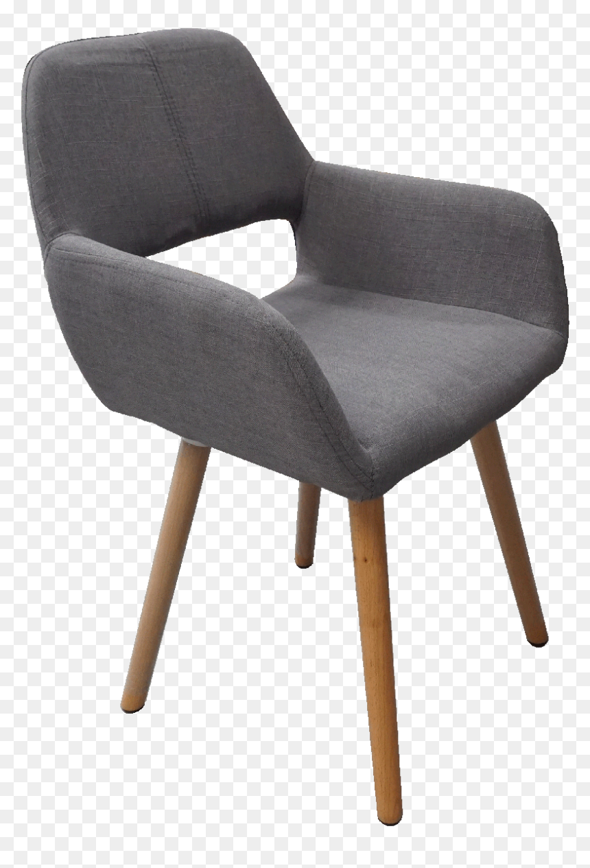 Gray Exhibition Armchair, Scandinavian Chair, Armchair - Chair, HD Png Download - furniture png