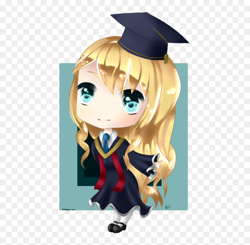 Anime Graduation Chibi, Png Download - Girl Graduating Drawing Anime, Transparent Png - anime boy png
