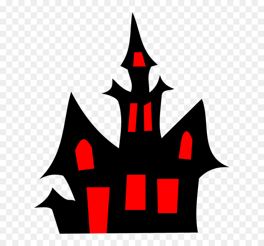 House Halloween Silhouette Cartoon Dark Horror - Haunted House Clip Art, HD Png Download - horror png