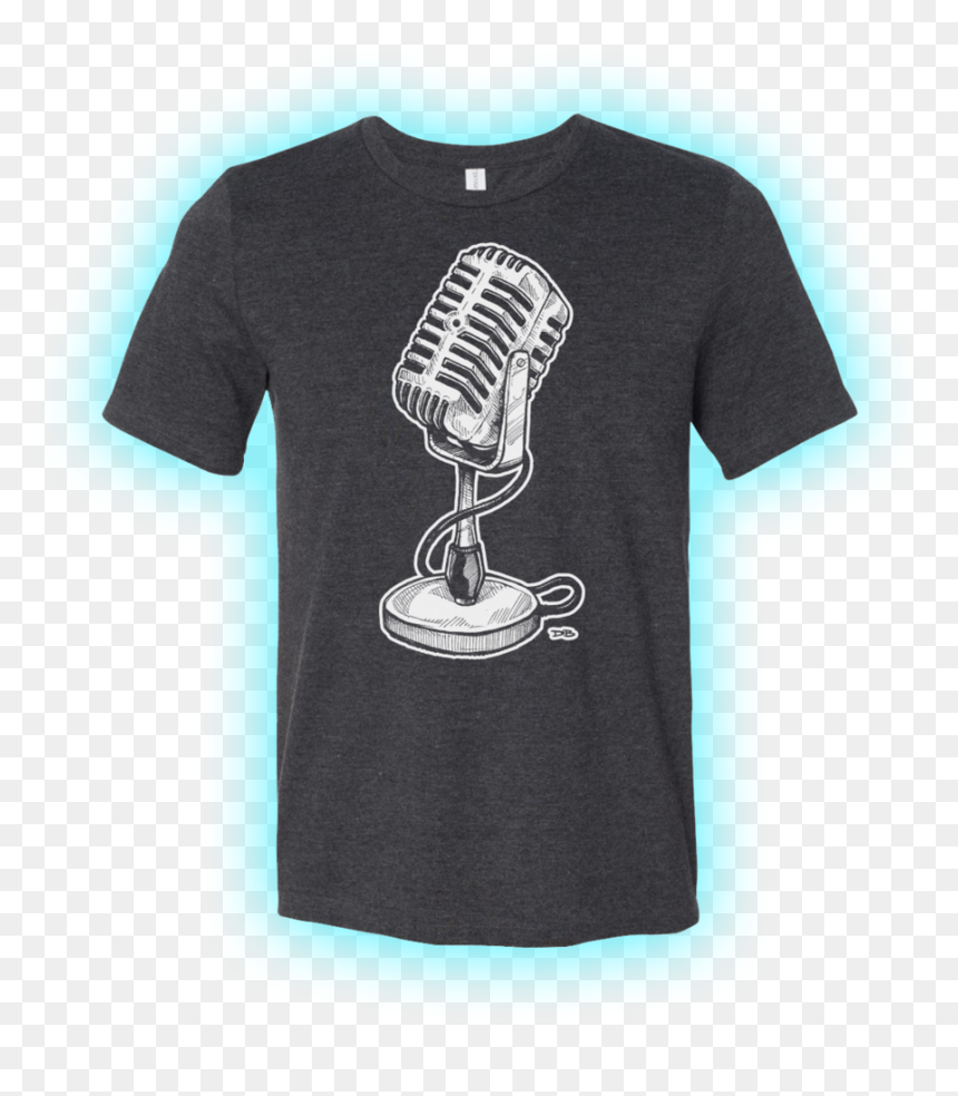 Microphone Bella Shirt Preview - T-shirt, HD Png Download - vintage microphone png