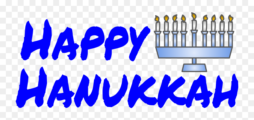 Happy Hanukkah, Blue Letters, Menorah - Keeps Gettin' Better, HD Png Download - menorah png