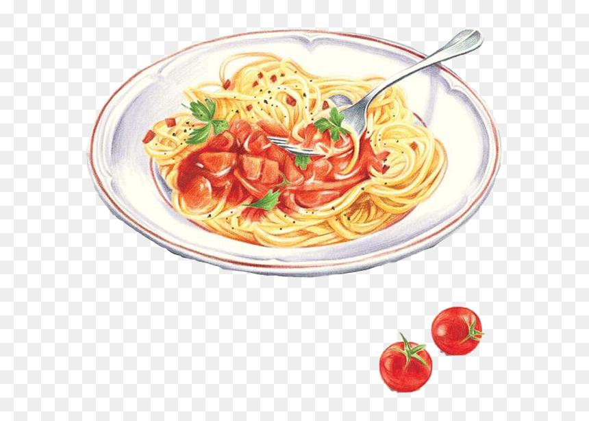 Watercolor Food Pasta Freetoedit - Watercolor Pasta, HD Png Download - pasta png