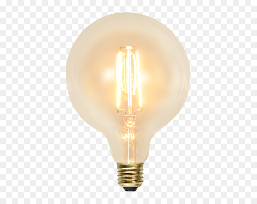 Led Lamp E27 G125 Soft Glow - Incandescent Light Bulb, HD Png Download - white glow png