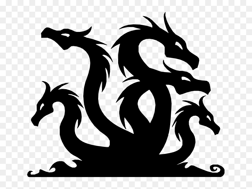 Hydra Dragon - Hydra Dragon Silhouette, HD Png Download - hydra png