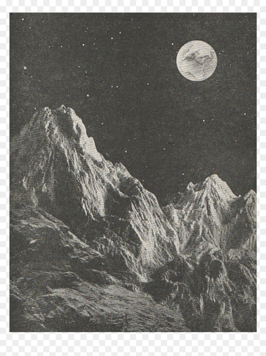 #moon #luna #nighttime #night #sky #space #paper #magic - Earth Seen From The Moon, HD Png Download - night sky png