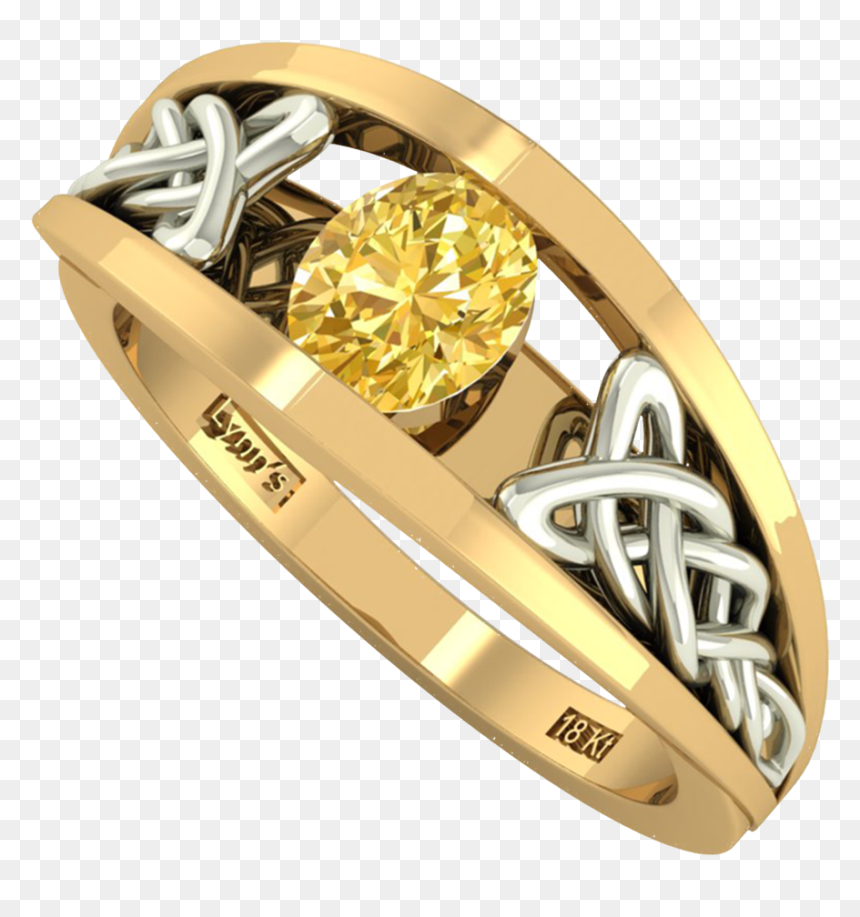 Yellow Diamond Ring - Pre-engagement Ring, HD Png Download - diamond ring png