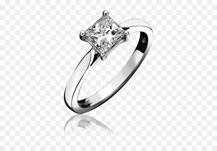 Drop Cut Diamond Ring, HD Png Download - diamond ring png