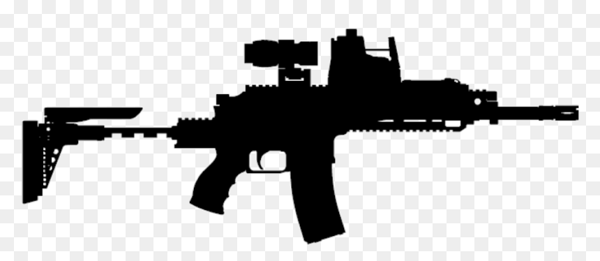 Assault Rifle Silhouette Png - Assault Rifle Transparent Silhouette, Png Download - assault rifle png