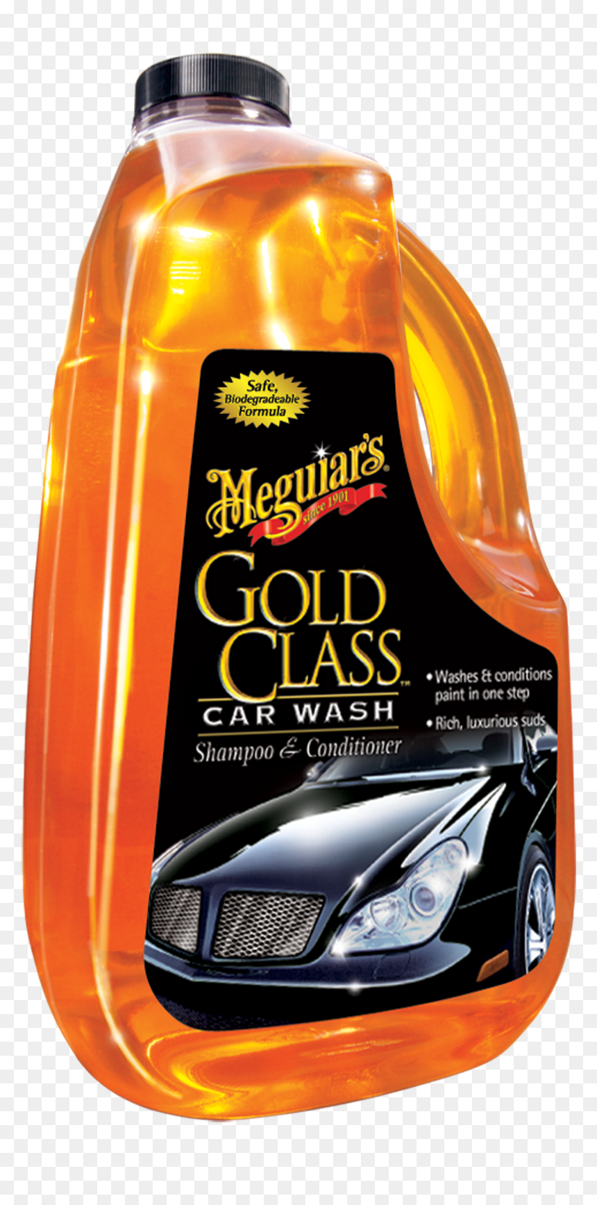 Meguiar"s® Gold Class™ Car Wash Shampoo & Conditioner, - Meguiars Shampoo Gold Class, HD Png Download - car wash png