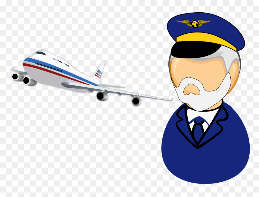 Airline Pilot Big Image - Airplane Pilot Clip Art, HD Png Download - aeroplane clipart png
