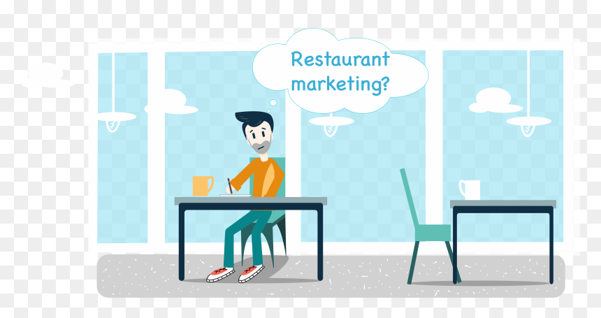 Restaurant Marketing - Cartoon, HD Png Download - marketing png
