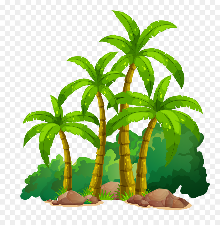 Palm Tree Clip Art Vector, HD Png Download - png tree images with transparent background