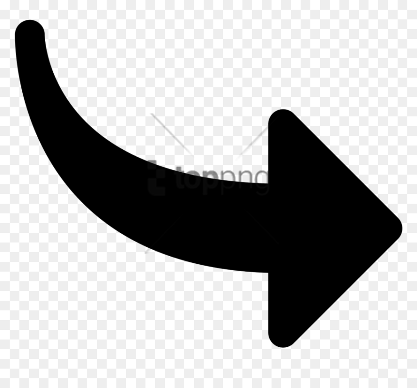 Free Png Curved Arrow Pointing Right Png Image With - Curved Arrow Icon Png, Transparent Png - right symbol png