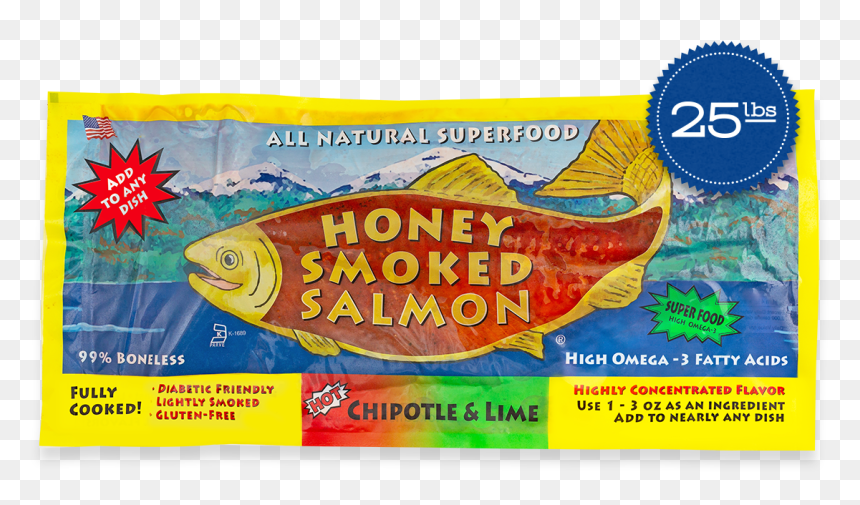 Single Chipotle & Lime Smoked Salmon Fillet 25lbs - Bony-fish, HD Png Download - chipotle png