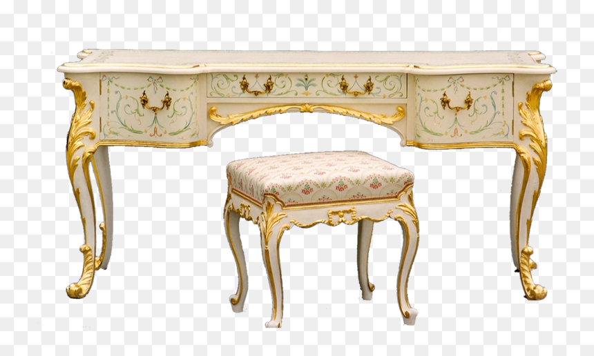 Painted Cabriole Dressing Table And Stool - New Hd Dressing Table, HD Png Download - dressing table png