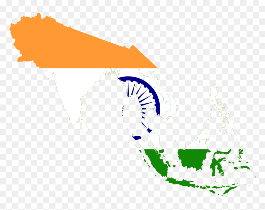 Indonesia Map, HD Png Download - hindu flag png
