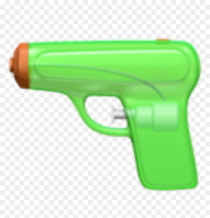 #gun #watergun #emoji #iphone #guns #green - Ios Emoji Water Gun, HD Png Download - gun emoji png
