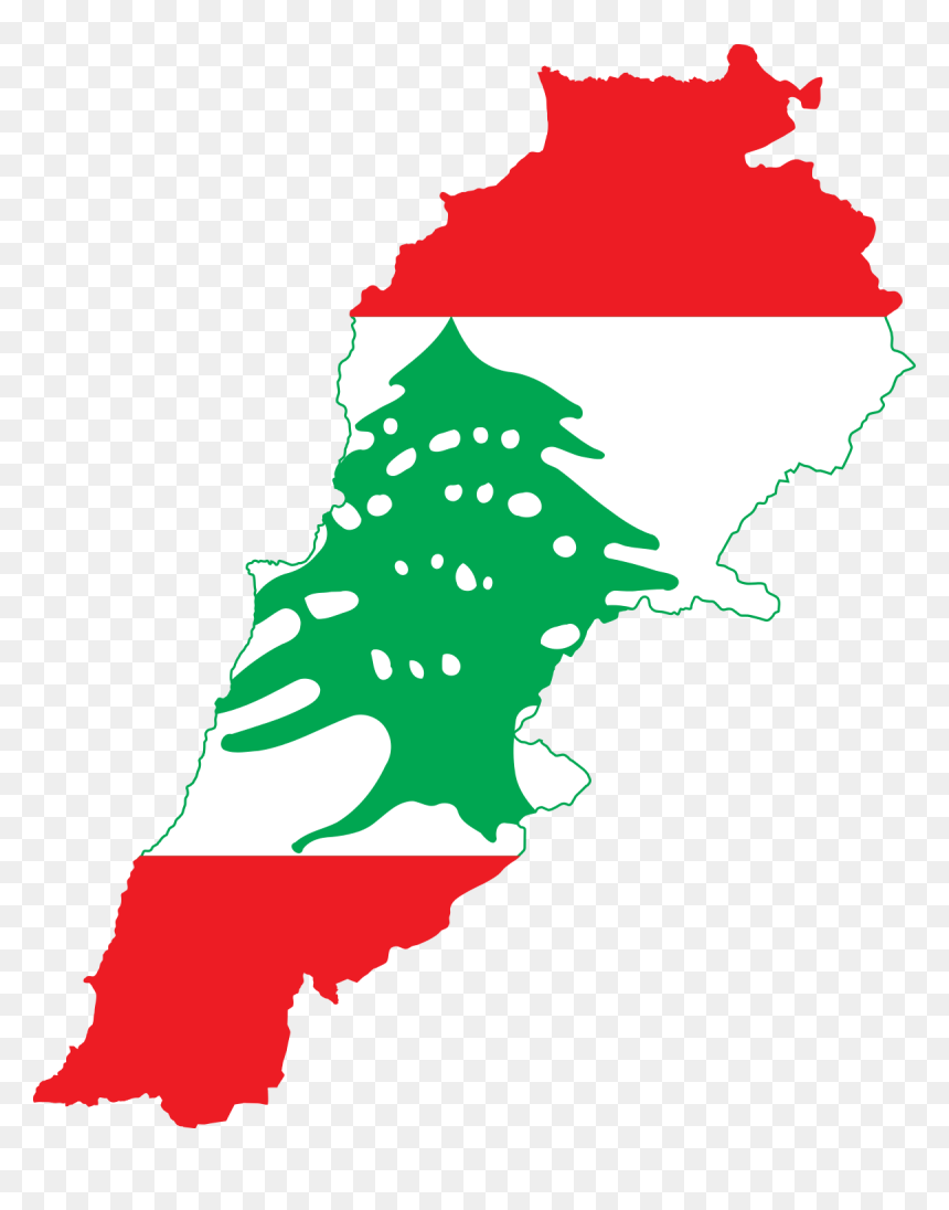 Lebanon Flag Map, HD Png Download - hindu flag png