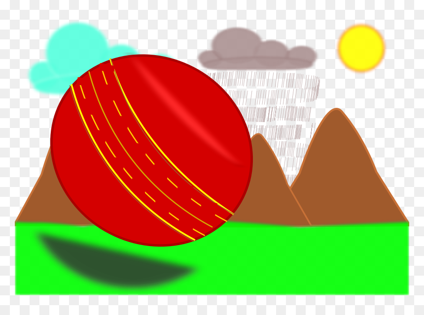 Free Sphere In Scenery - Cricket Ball, HD Png Download - cricket ball vector png