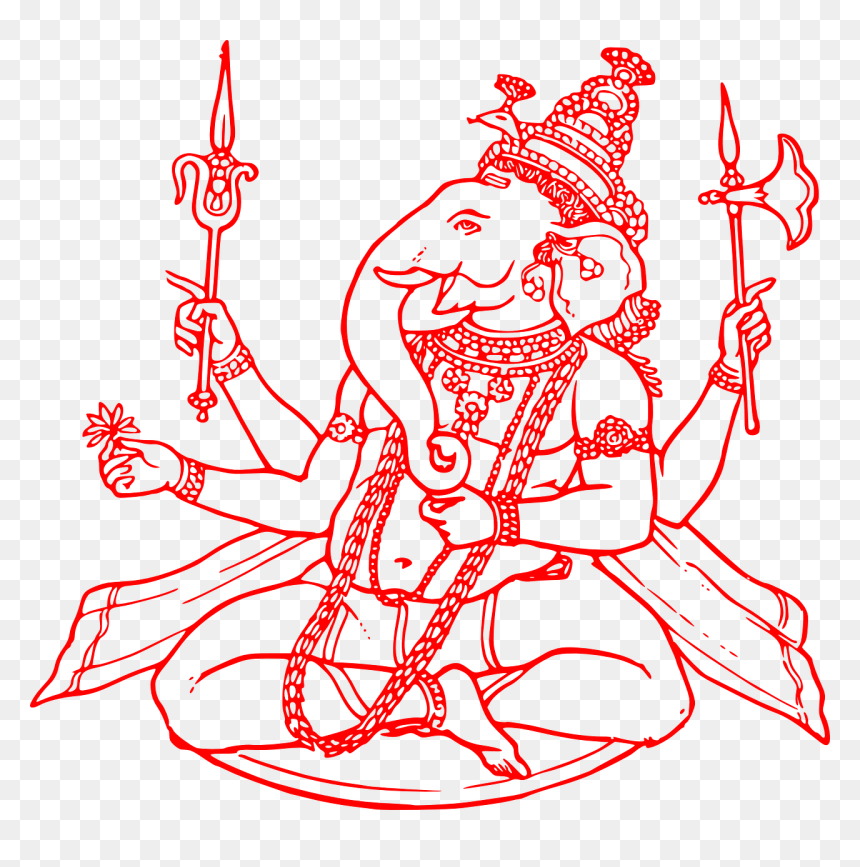 Clipart Ganesh Ji Png Logo, Transparent Png - hindu god png