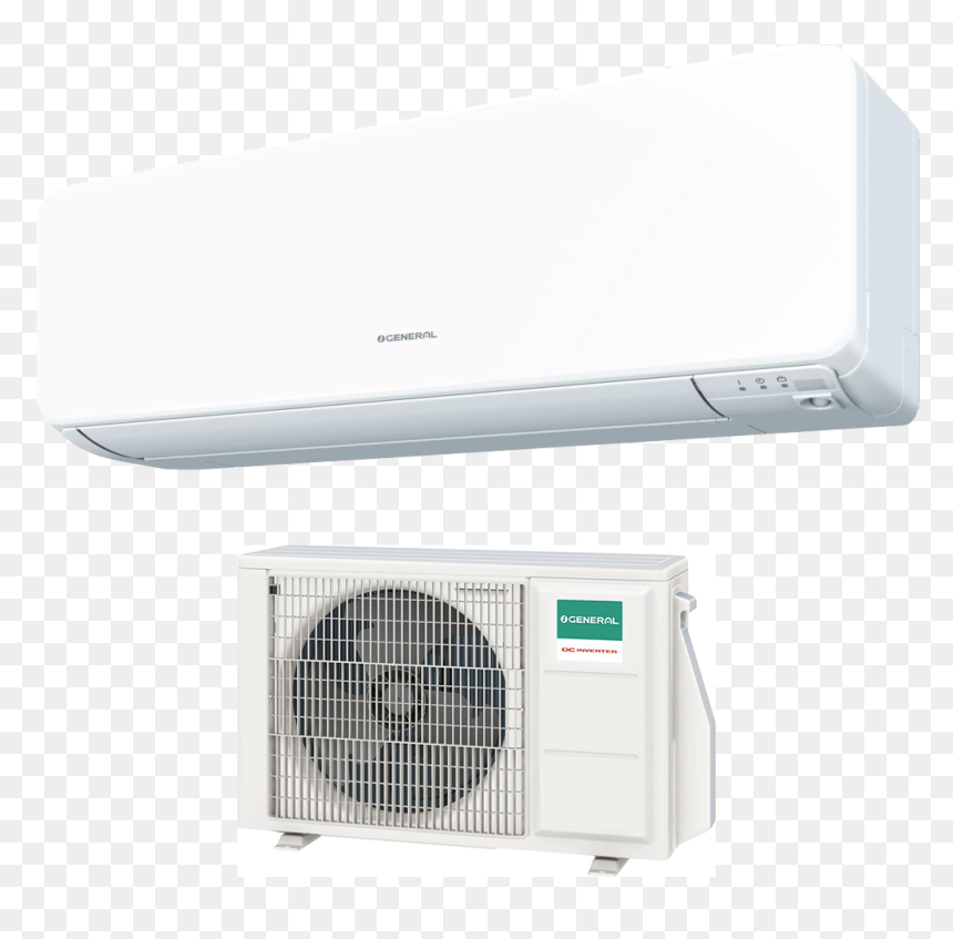 Indoor Unit, Remote Controller, Outdoor Unit - O General Asgg18cgta B, HD Png Download - split ac png