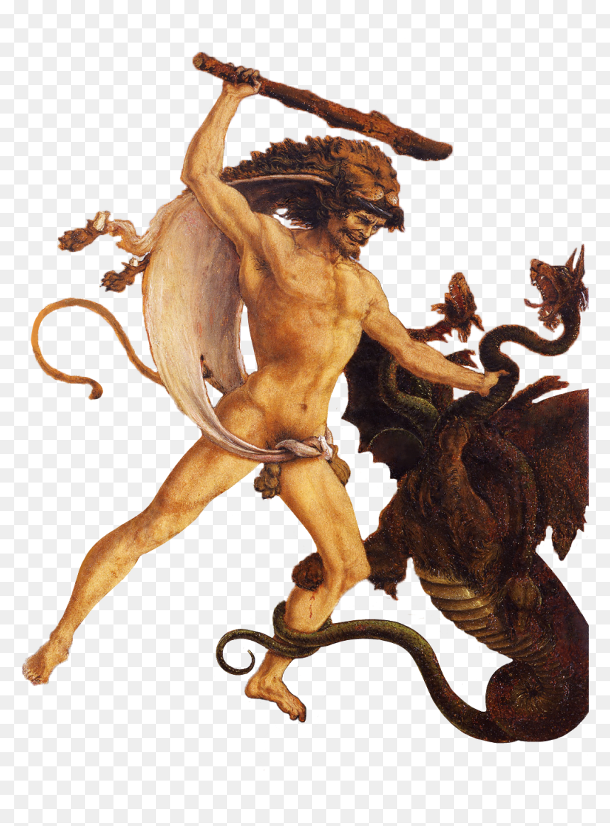 Antonio Del Pollaiolo - Hercules And The Hydra And Hercules And Anteo, HD Png Download - hydra png