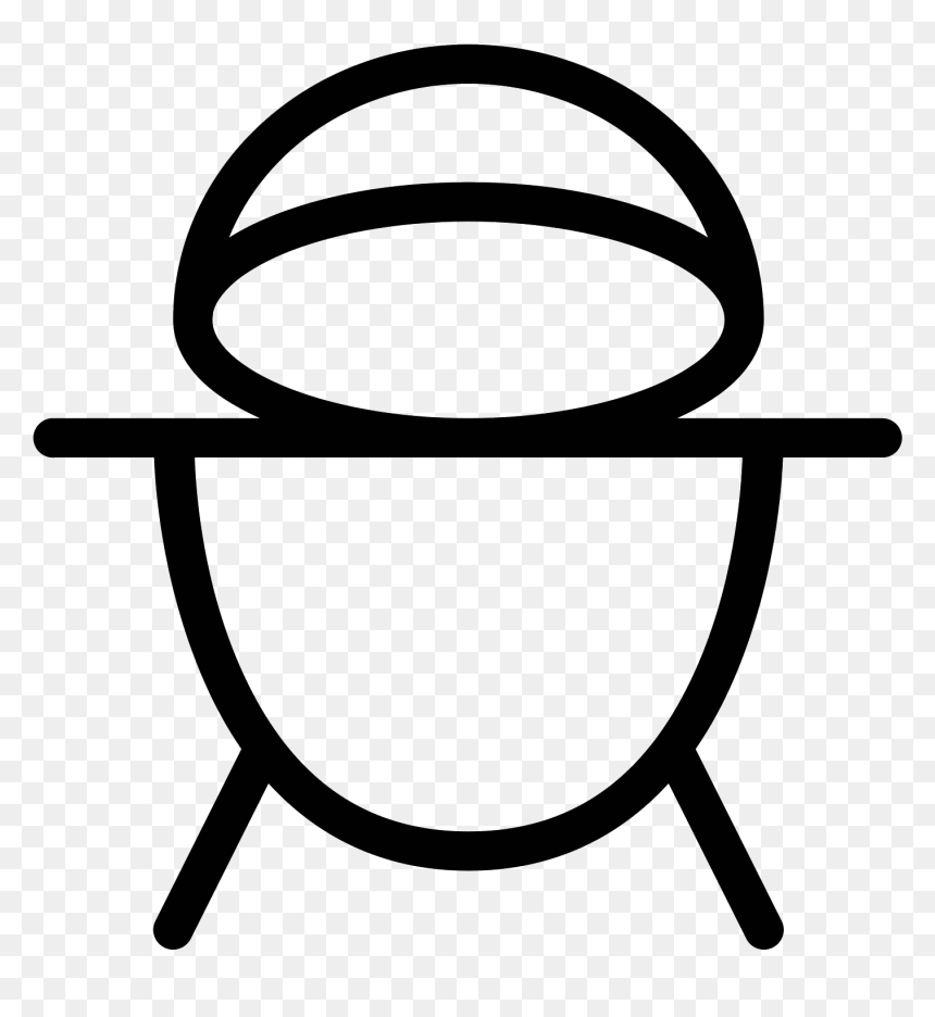 Bbq Grill Icon In Iphone Style - Big Green Egg Black And White, HD Png Download - bbq grill png