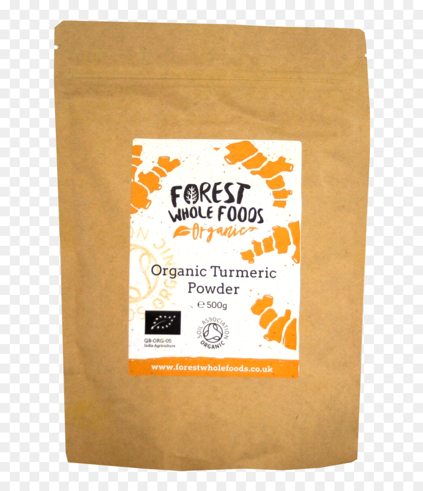 Organic Turmeric Powder 500g - Paper Bag, HD Png Download - haldi png