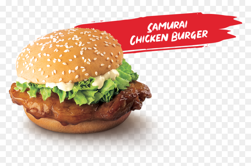 Mcd Samurai Burger, HD Png Download - chicken burger png