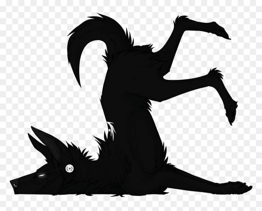 Canidae Clip Art Legendary Creature Dog Silhouette - Dead Dog Silhouette Png, Transparent Png - weight png