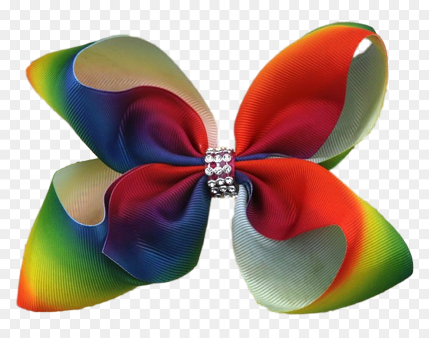 Hareena Hair Bow- Rhinestone Rainbow - Portable Network Graphics, HD Png Download - hair bow png