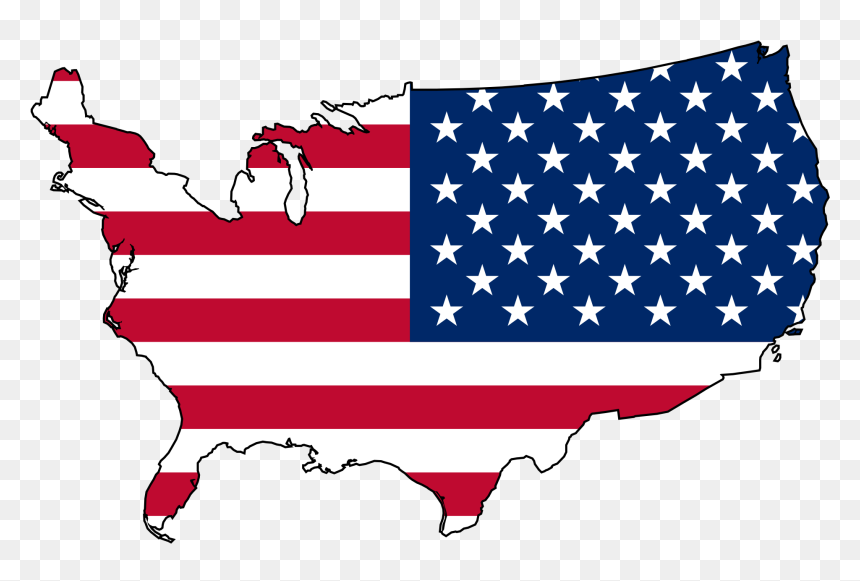 Transparent American Flag Clip Art Png - America Map Flag Png, Png Download - american flag vector png
