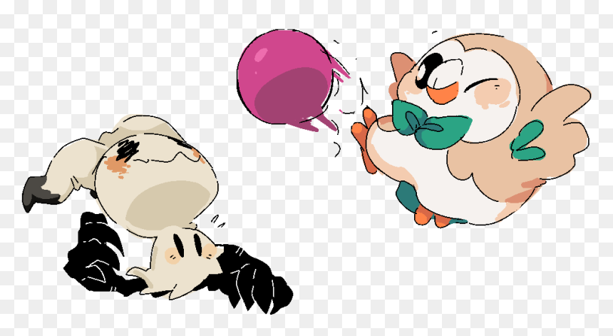 Mimikyu And Rowlet, HD Png Download - mimikyu png
