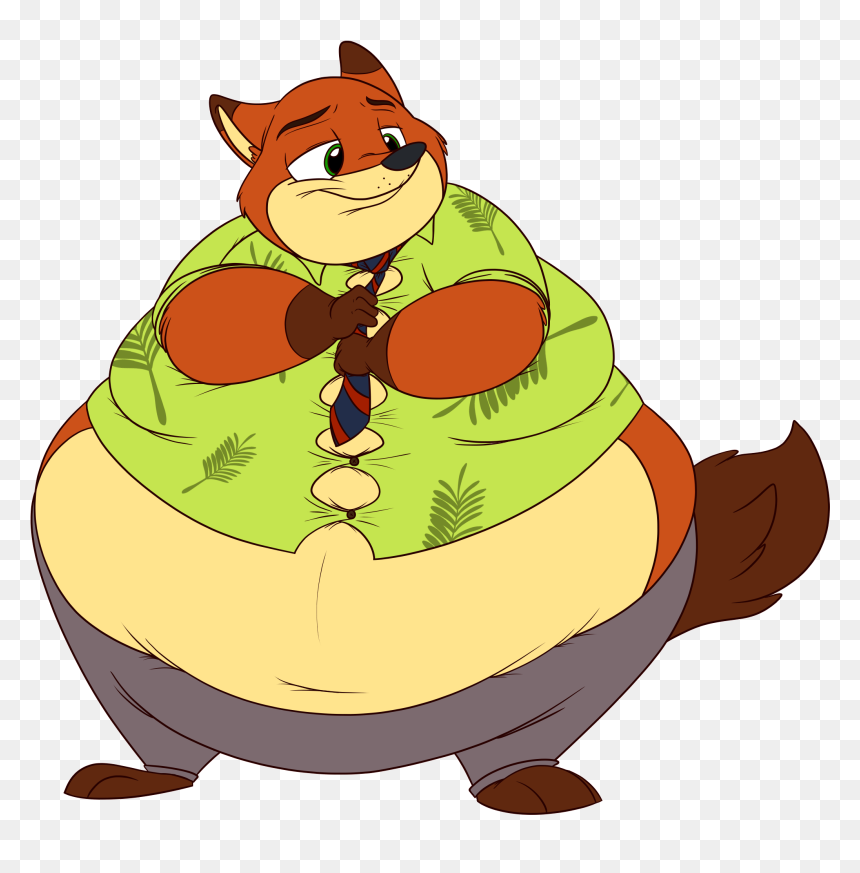 Fat Nick Wilde, HD Png Download - weight png