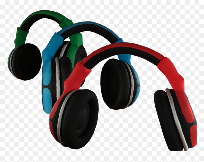 Transparent Dj Booth Png - Giant Inflatable Headphones, Png Download - dj headphones png