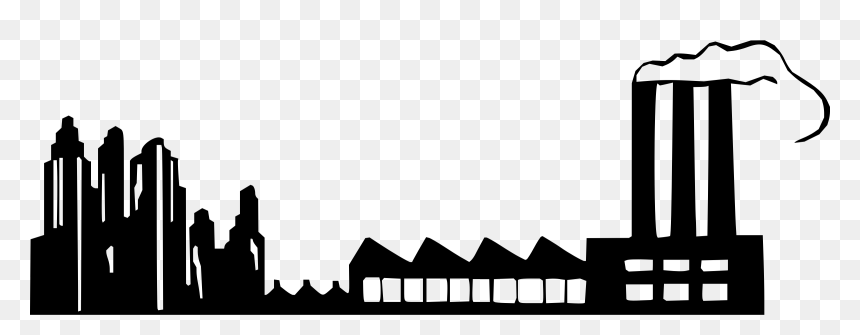 Factory Clipart Black And White, HD Png Download - factory png